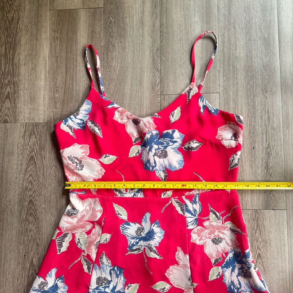 French Connection Dress Cari Size 12 Summer Floral Print Camisole Pink & Blue - Picture 9 of 14